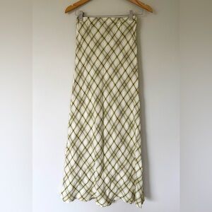 Plaid Yellow and Gray Women's Skirt